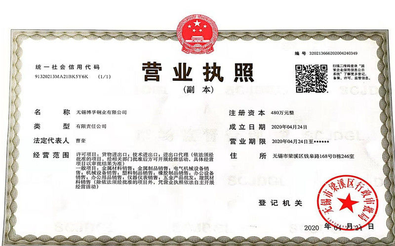 China Wuxi Bofu Steel Co., Ltd. Unternehmensprofil